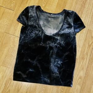 AEO marbled velvet stretchy top XS
